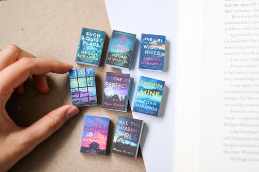 Handmade MINI Megan Miranda Books (set of 8 mini books)