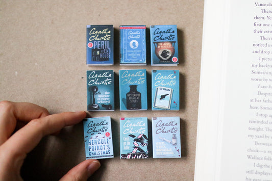 Handmade MINI Agatha Christie Books (set of 9 mini books)