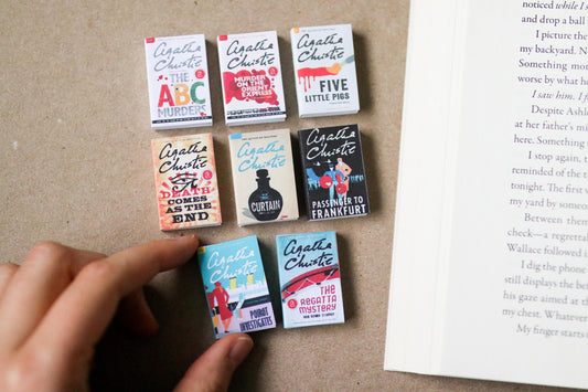 Handmade MINI Agatha Christie Books (set of 8 mini books)
