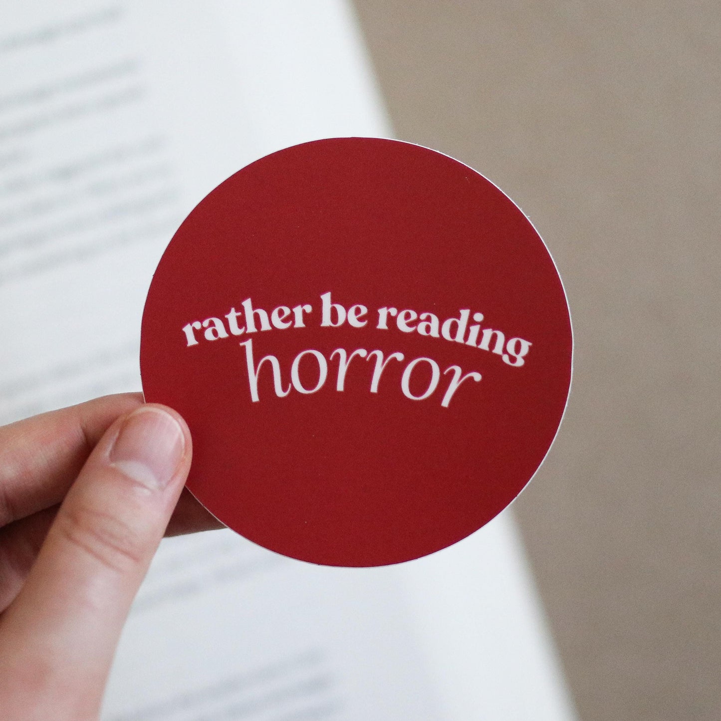 Rather be Reading Horror Sticker