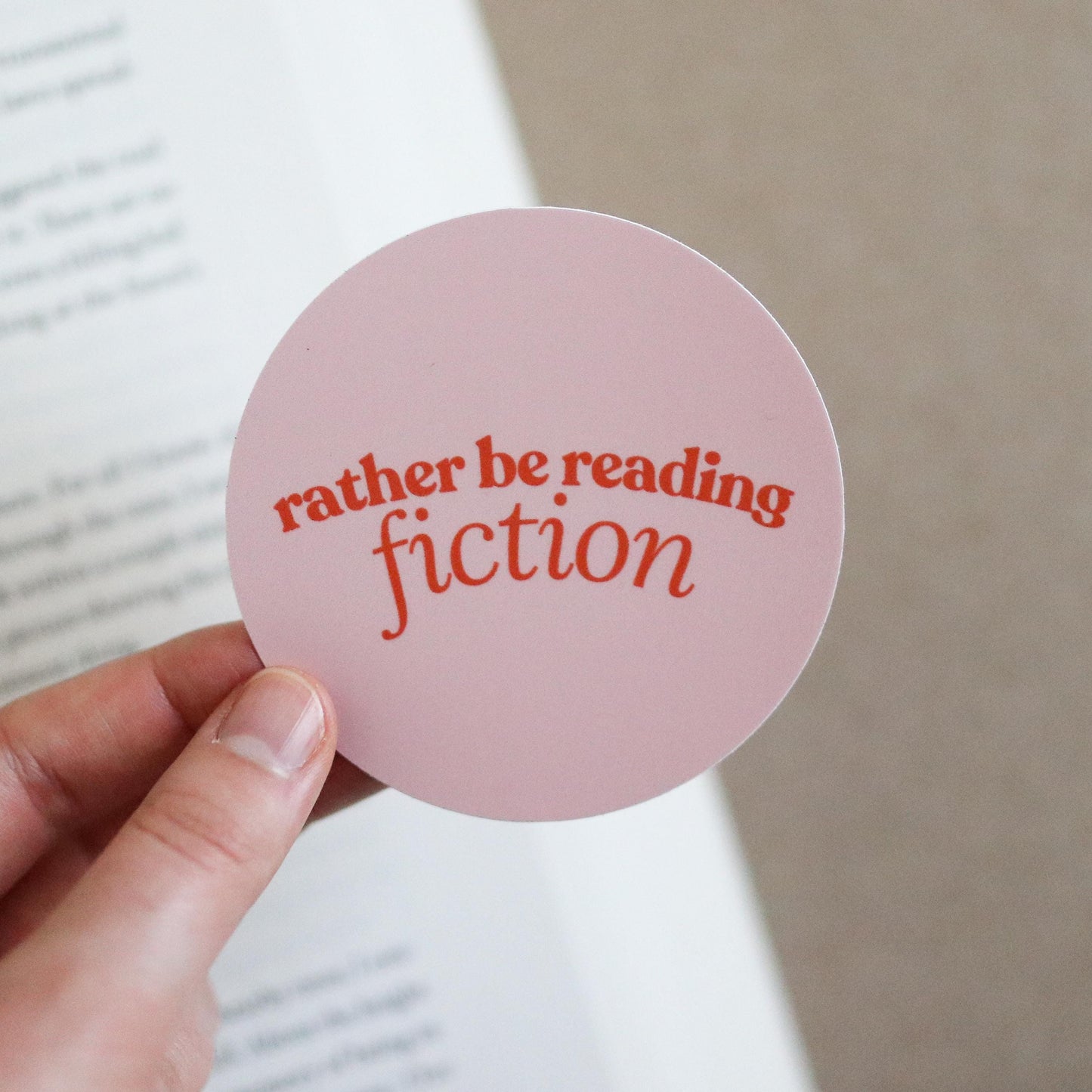 Rather be Reading Fiction Sticker