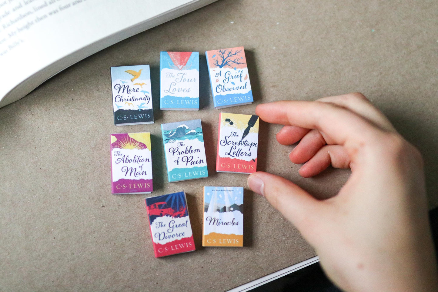 Handmade MINI C.S. Lewis Books (set of 8 mini books)