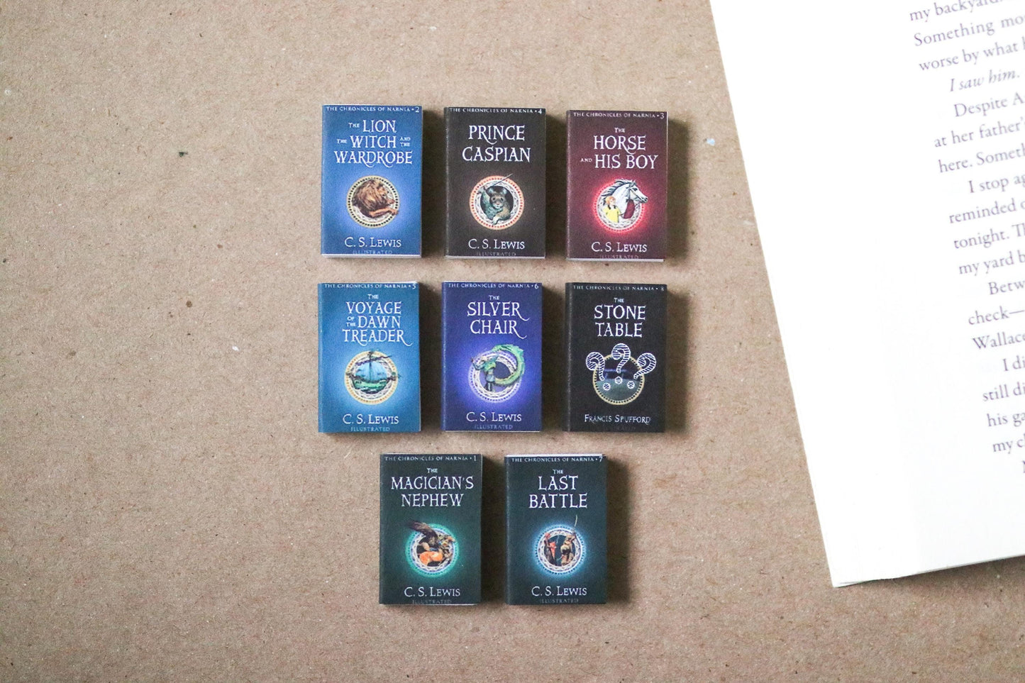 Handmade MINI Narnia Books (set of 8 mini books)
