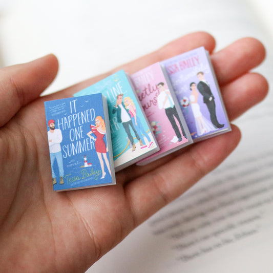 Handmade MINI Tessa Bailey Books (set of 4 mini books)