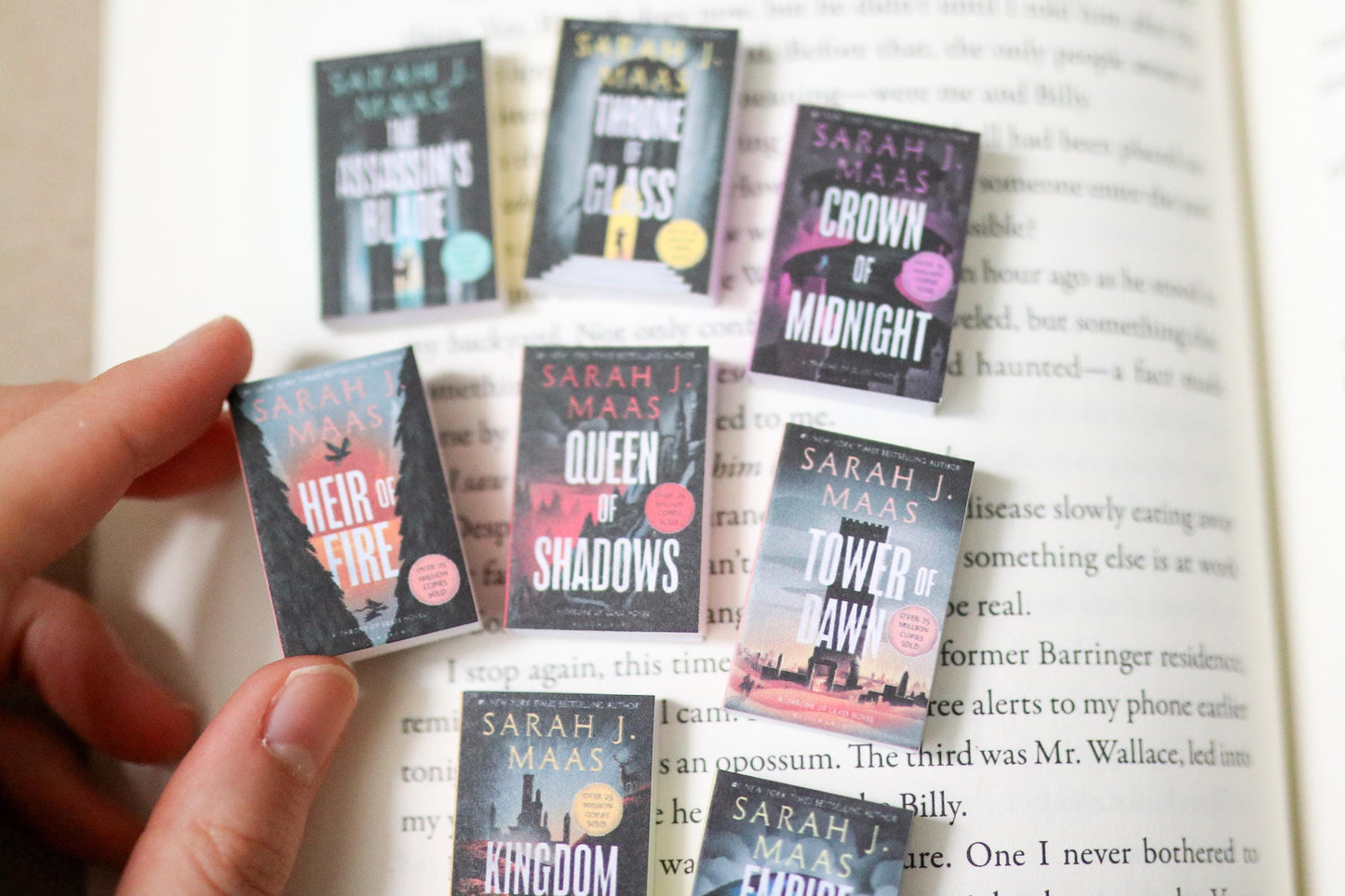 Handmade MINI Special Edition Throne of Glass Series Books (set of 8 mini books)