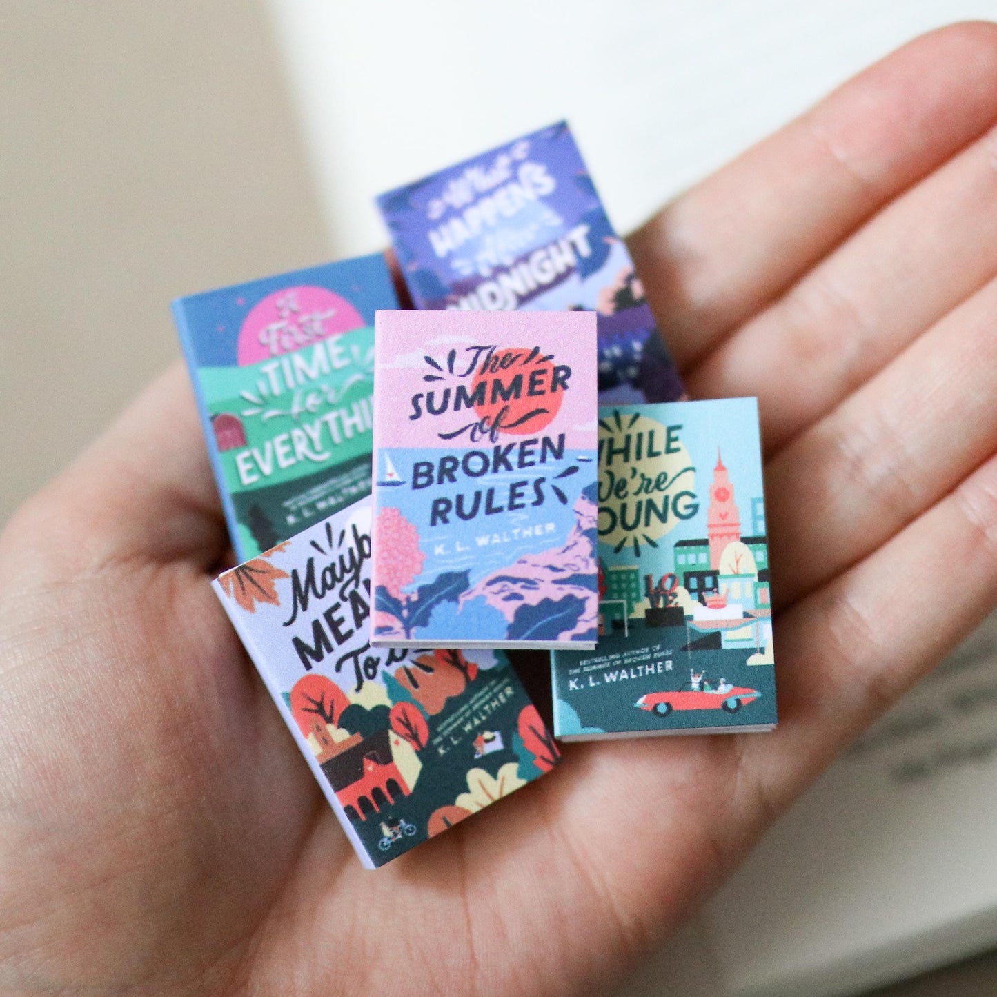 Handmade MINI K.L. Walther Books (set of 5 mini books)