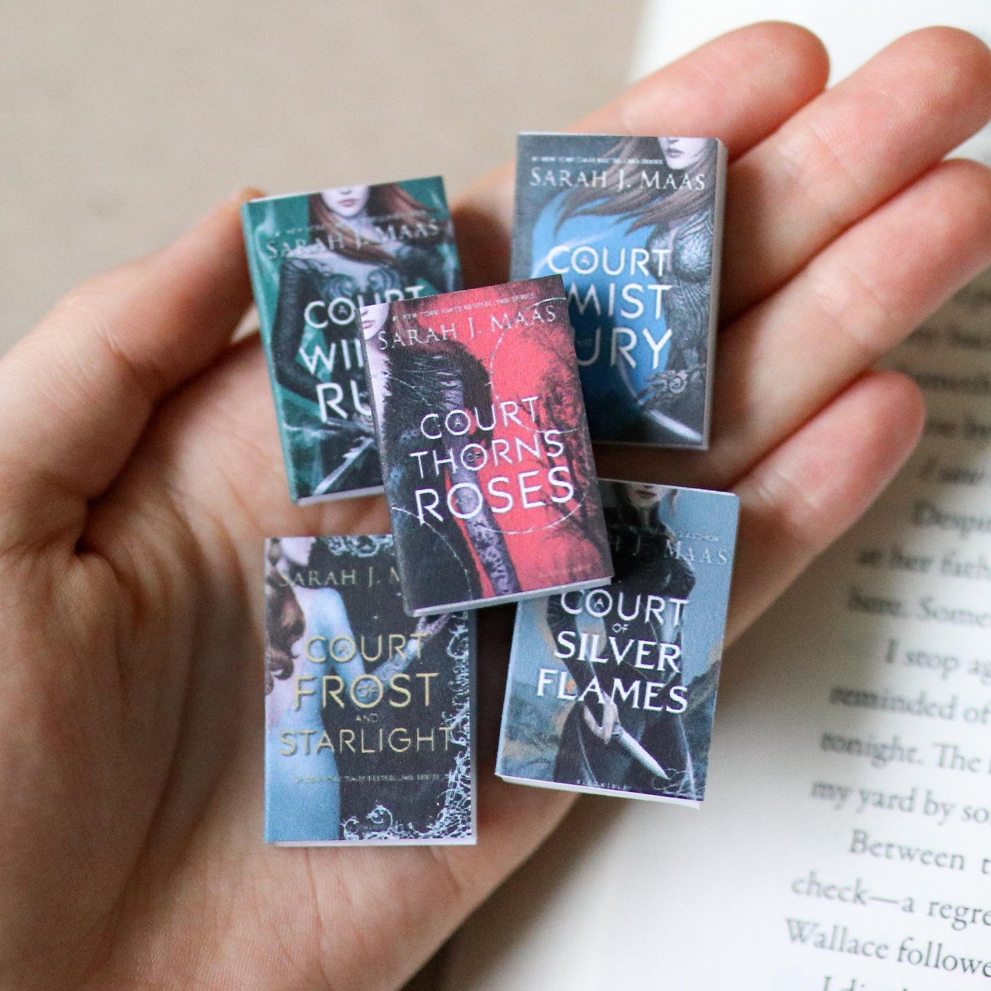 Handmade MINI Special Edition Sarah J Maas Books(set of 5 mini books)