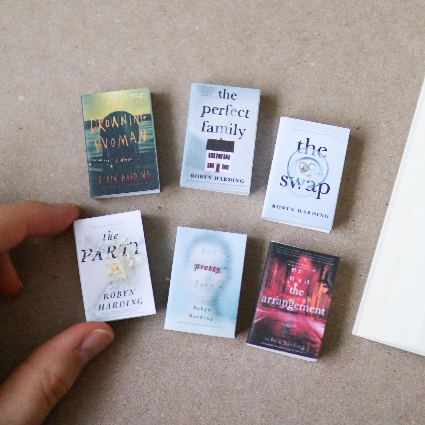 Handmade MINI Robyn Harding Books (set of 6 mini books)