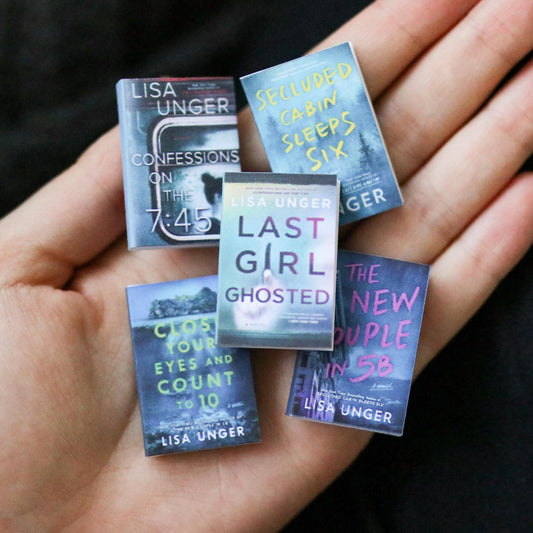 Handmade MINI Lisa Unger Books (set of 5 mini books)