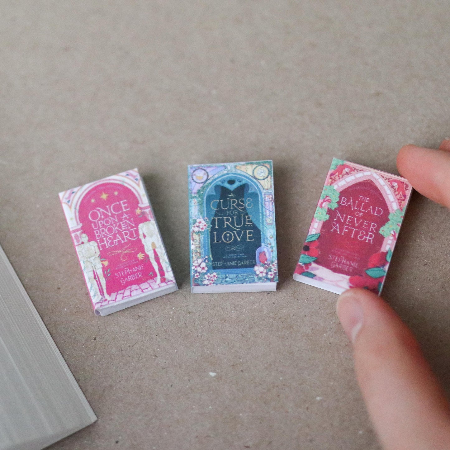 Handmade MINI Once Upon a Broken Heart Books (set of 3 mini books)