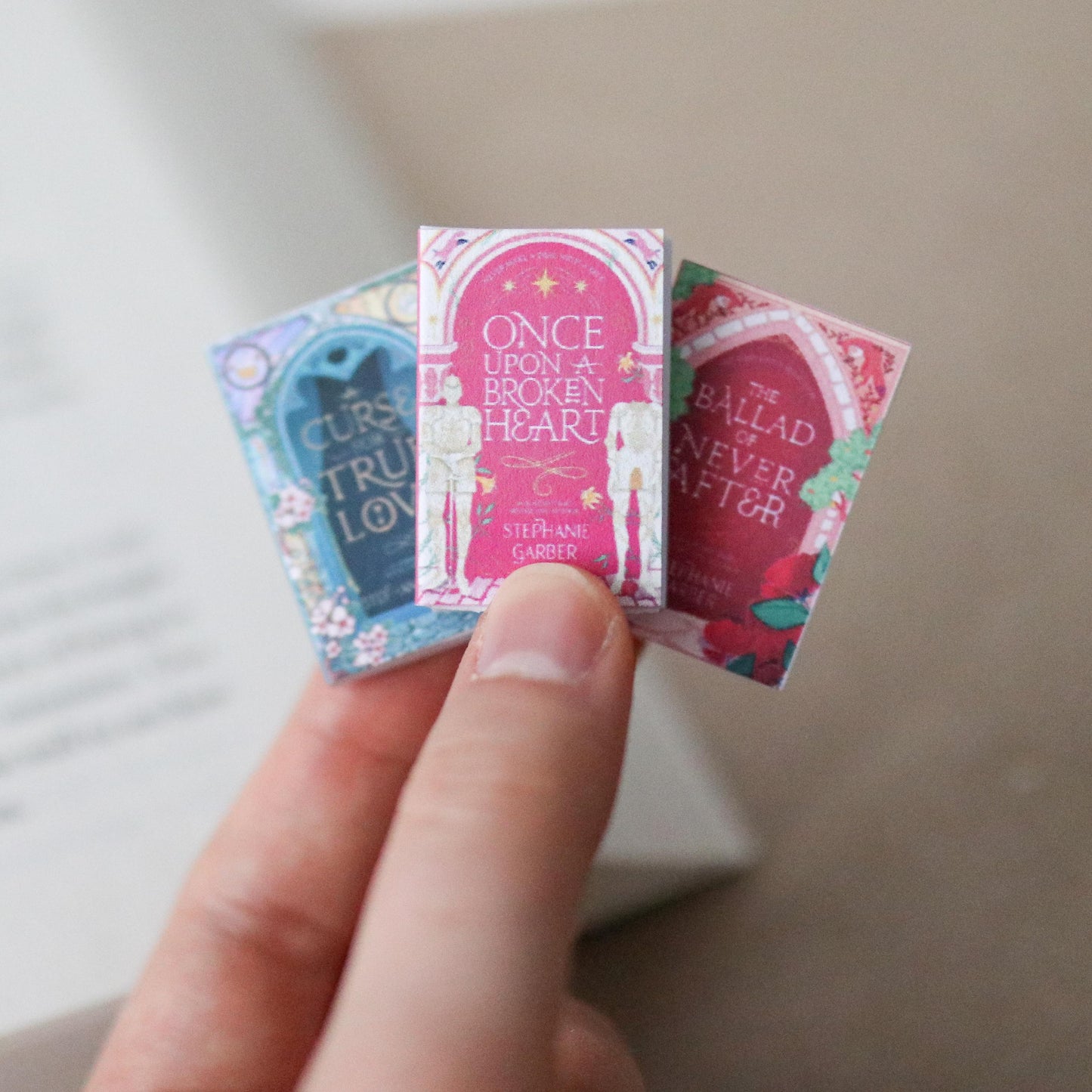 Handmade MINI Once Upon a Broken Heart Books (set of 3 mini books)