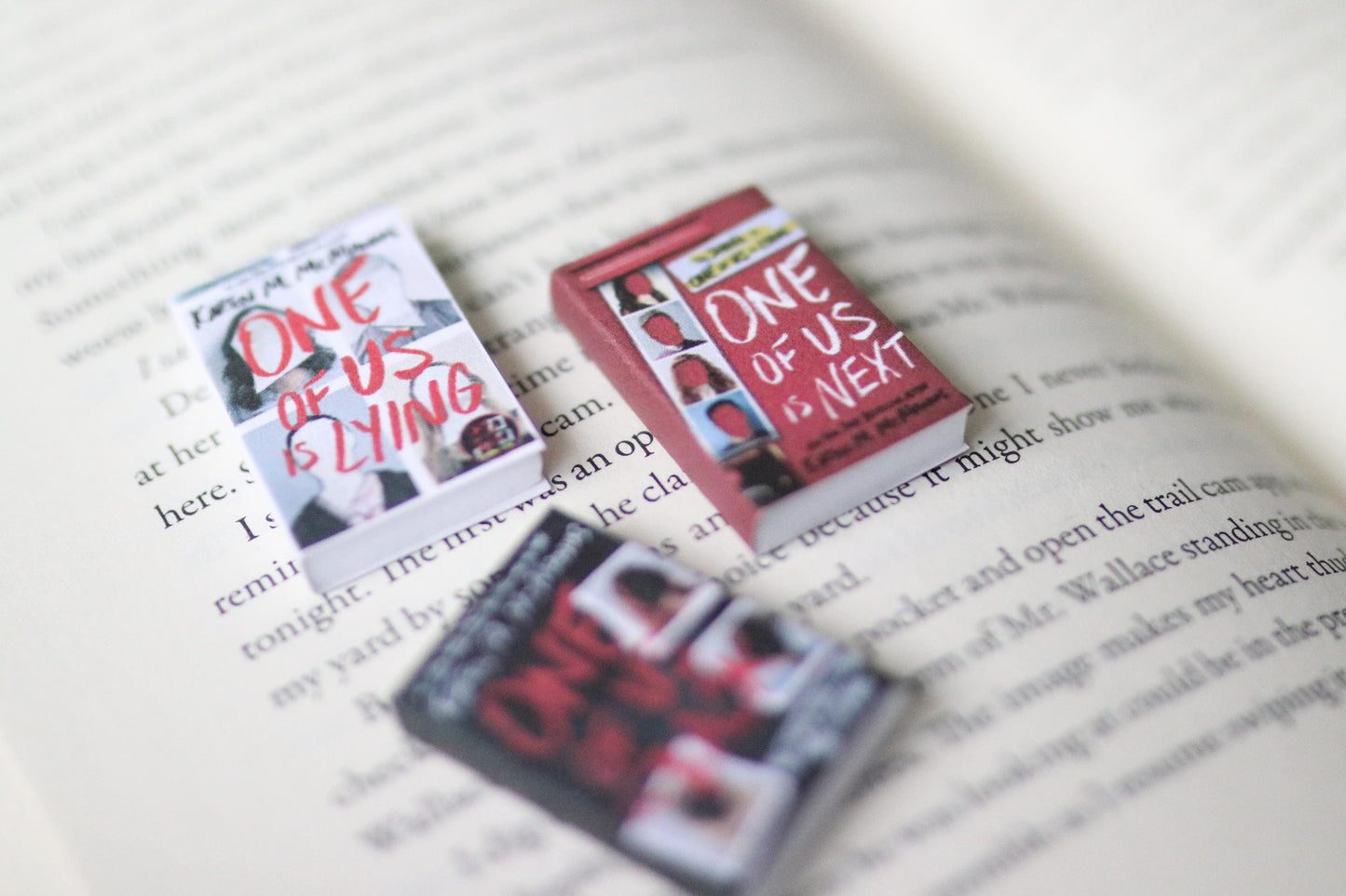 Handmade MINI One of Us Is Lying Series Books (set of 3 mini books)