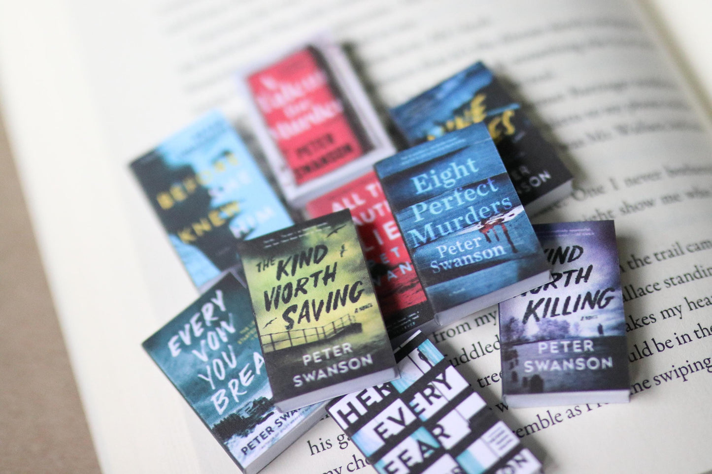 Handmade MINI Peter Swanson Books (set of 9 mini books)