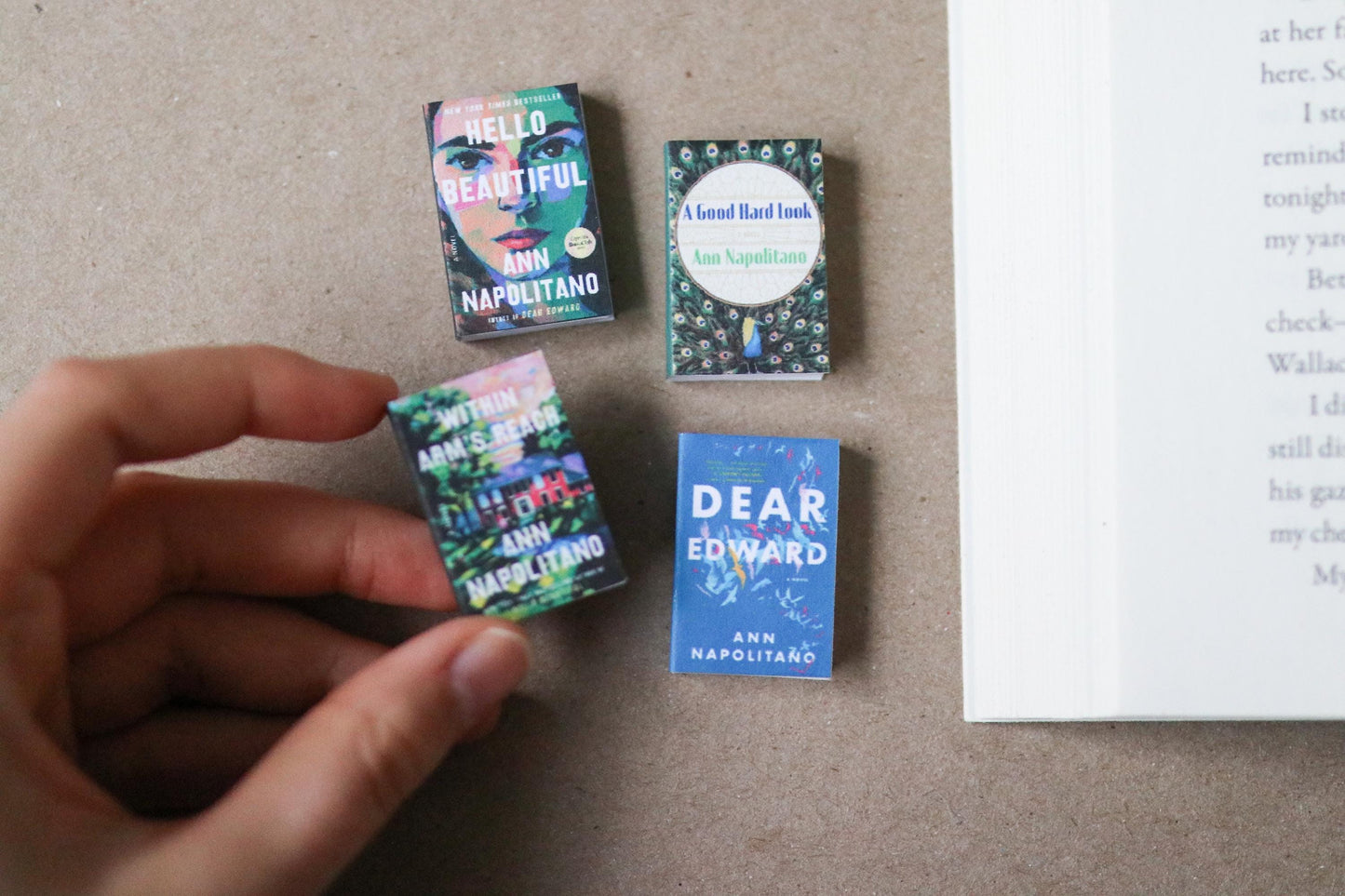 Handmade MINI Ann Napolitano Books (set of 4 mini books)