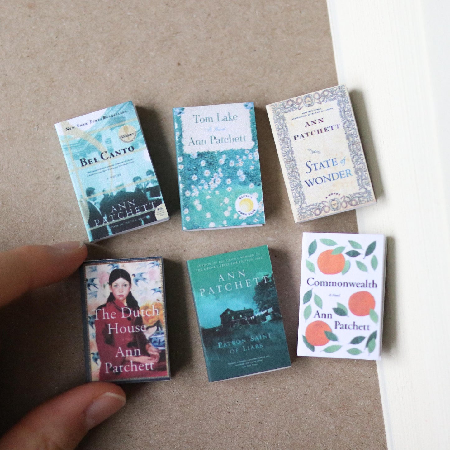 Handmade MINI Ann Patchett Books (set of 6 mini books)