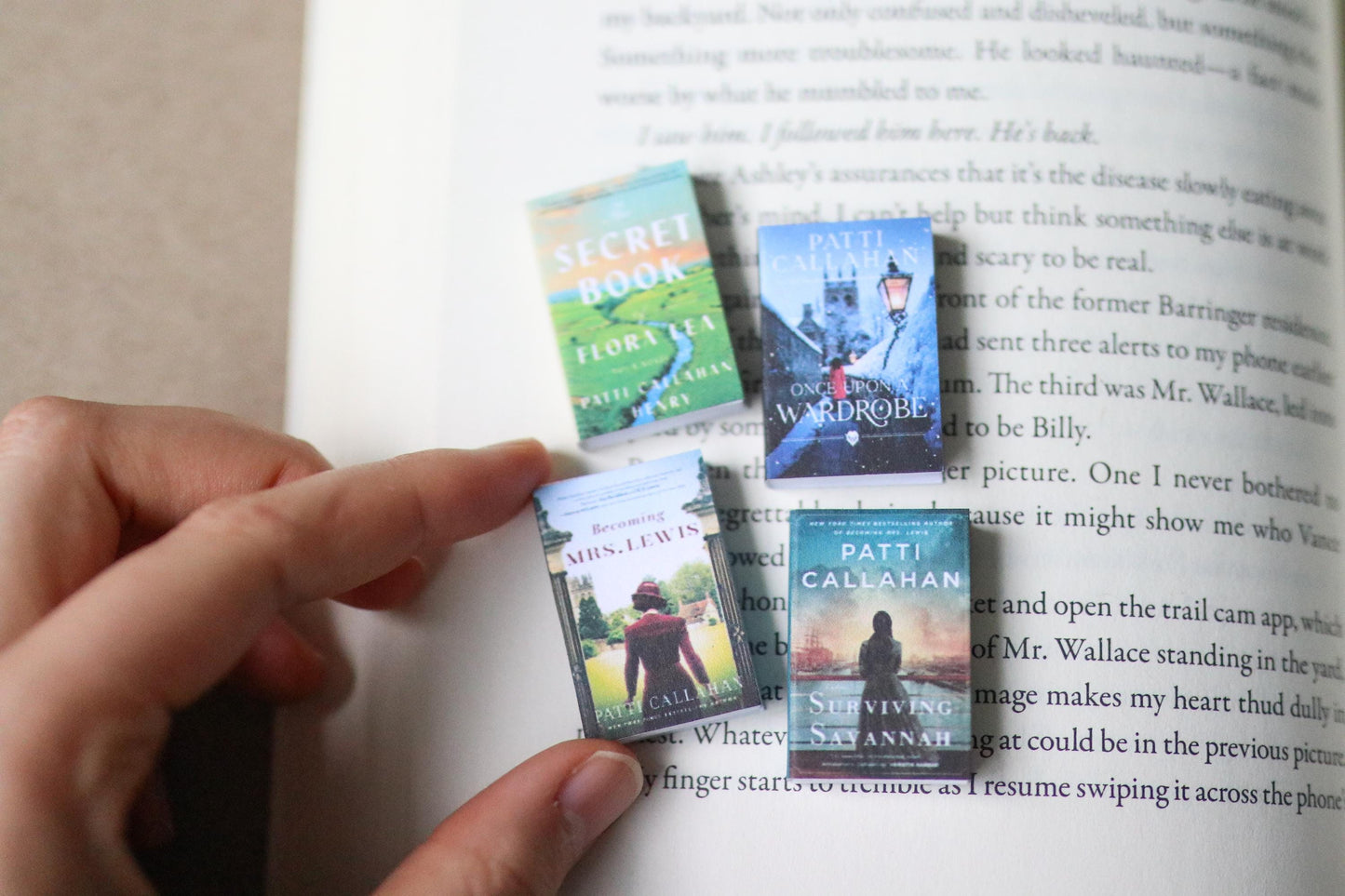 Handmade MINI Patti Callahan Henry Books (set of 4 mini books)