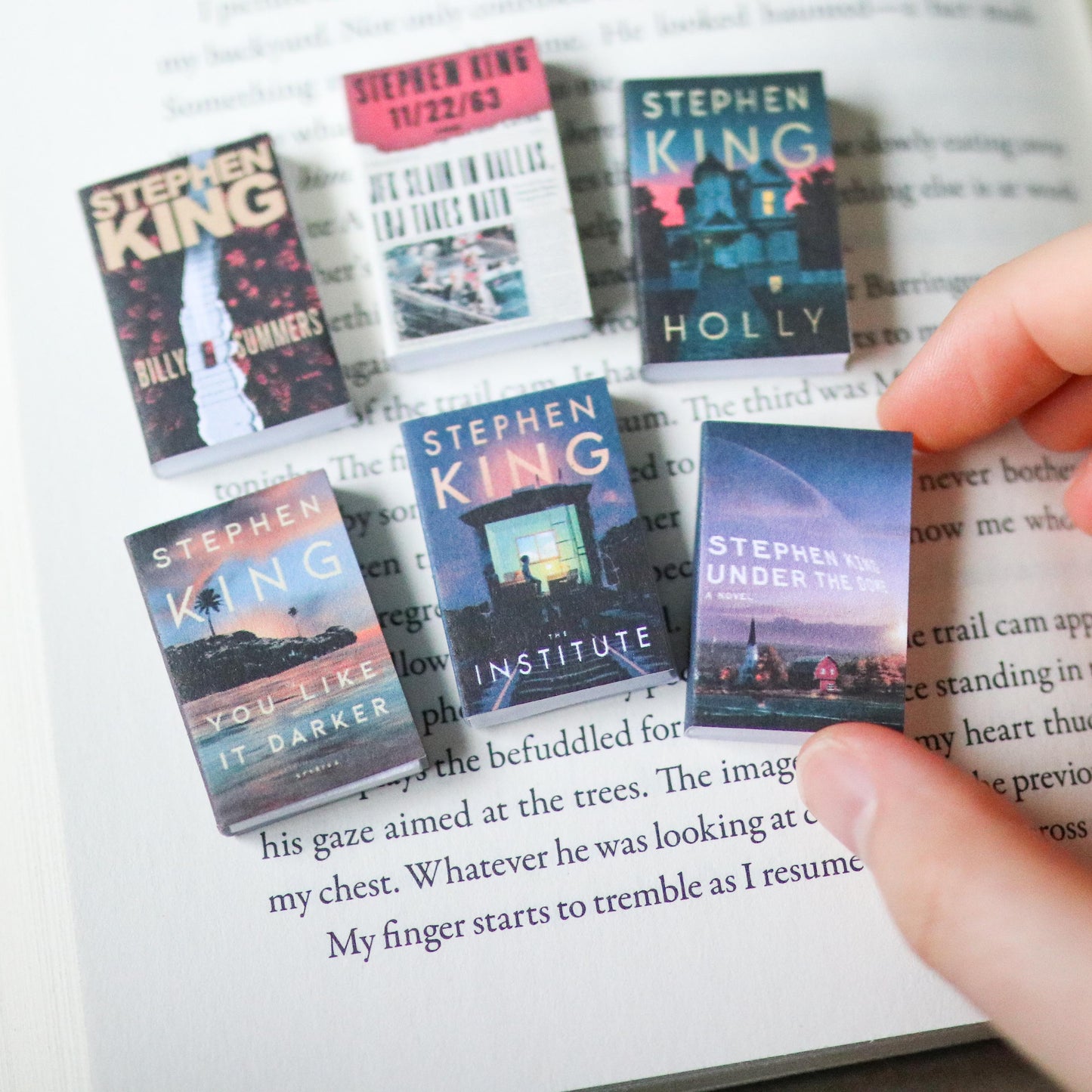Handmade MINI Stephen King Books (set of 6 mini books)