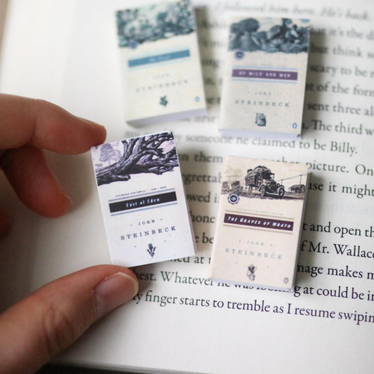 Handmade MINI John Steinbeck Books (set of 4 mini books)