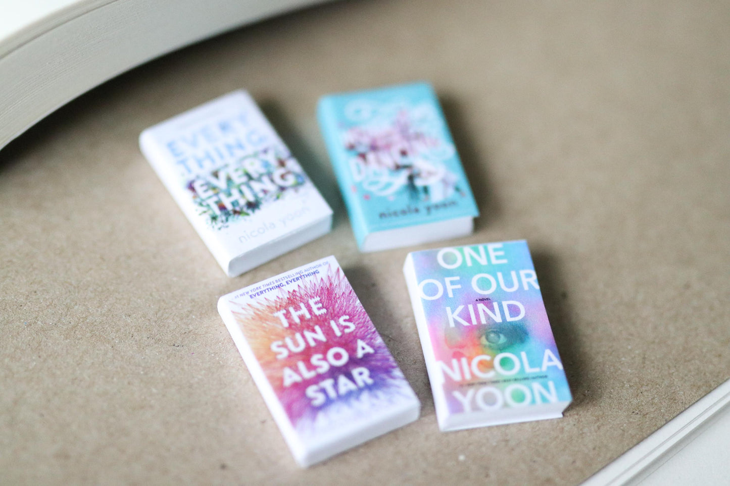 Handmade MINI Nicola Yoon Books (set of 4 mini books)