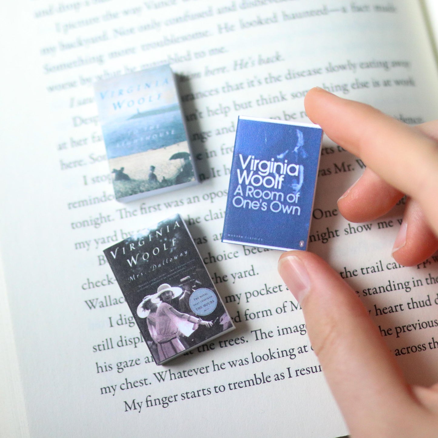 Handmade MINI Virginia Woolf Books (set of 3 mini books)