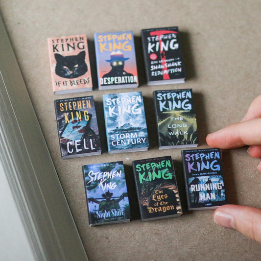 Handmade MINI Stephen King Books (set of 9 mini books)