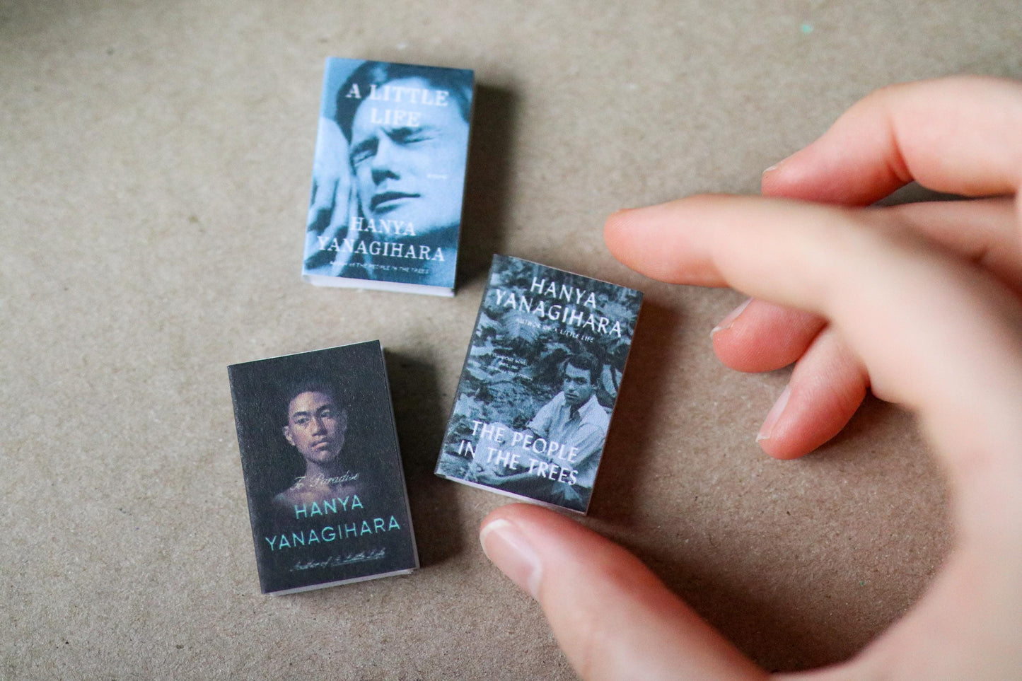 Handmade MINI Hanya Yanagihara Books (set of 3 mini books)