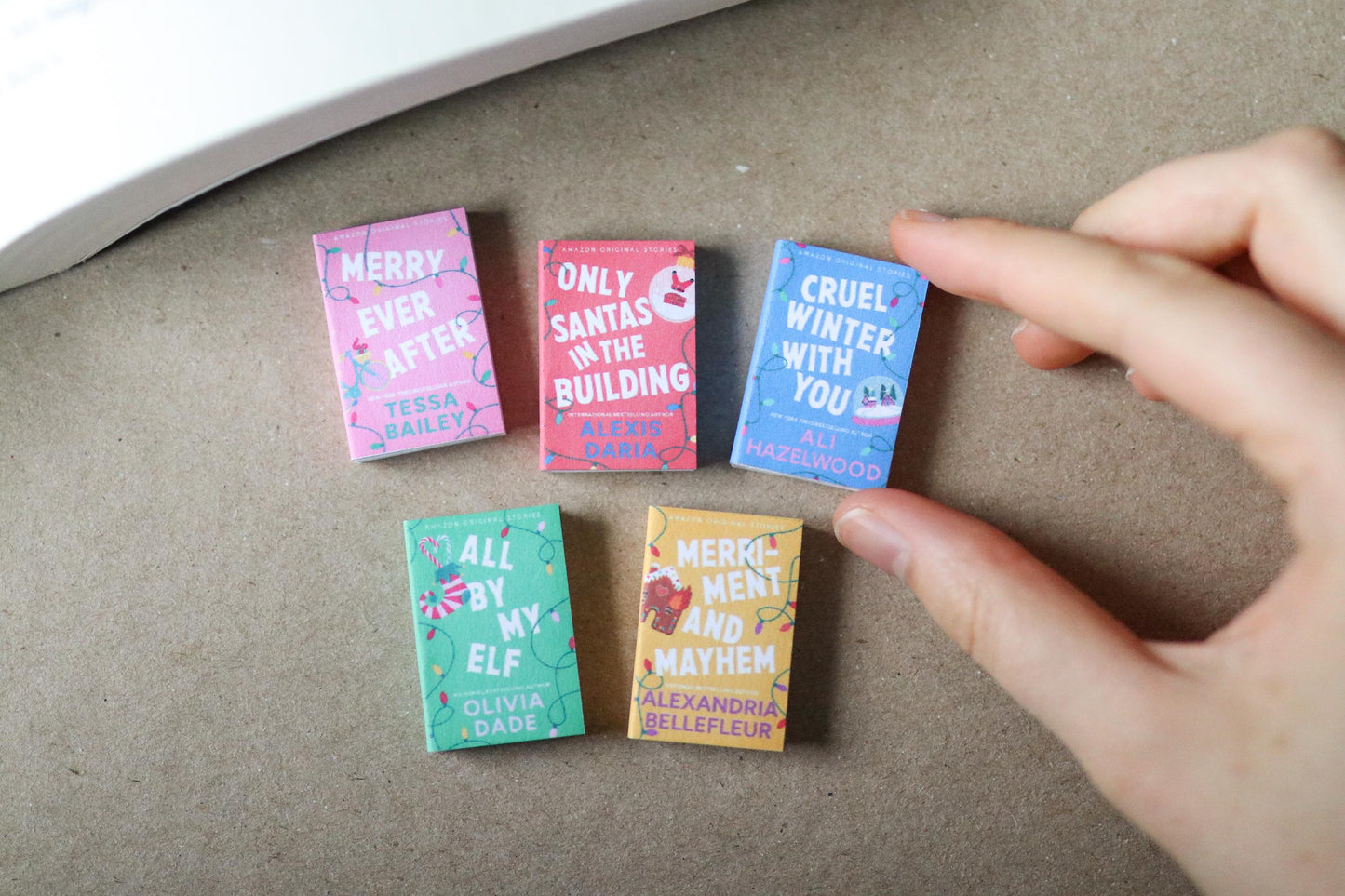 Handmade MINI Under The Mistletoe Collection Books (set of 5 mini books)