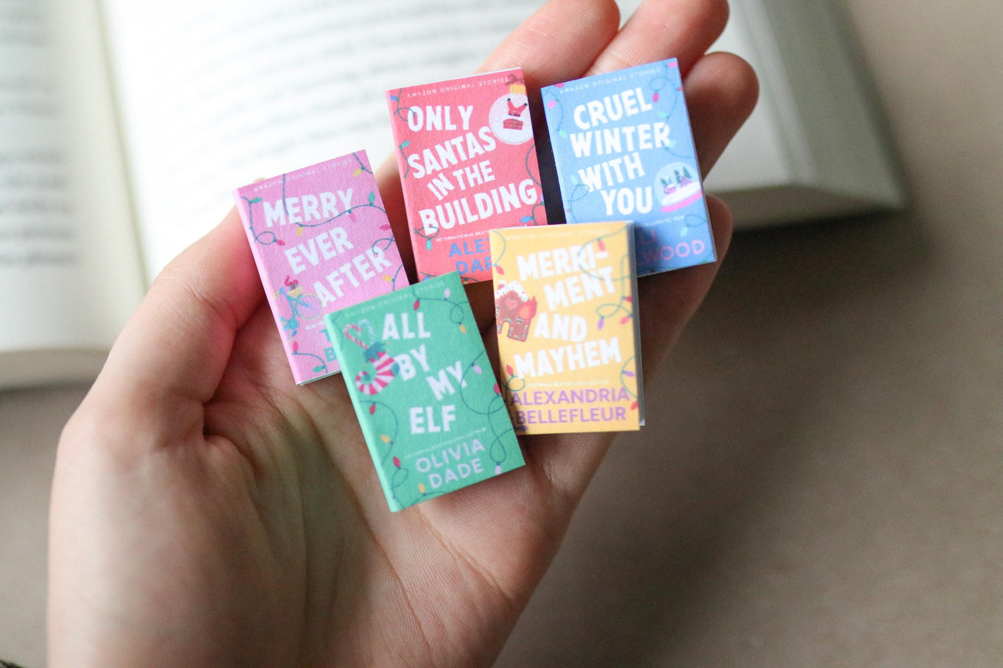 Handmade MINI Under The Mistletoe Collection Books (set of 5 mini books)