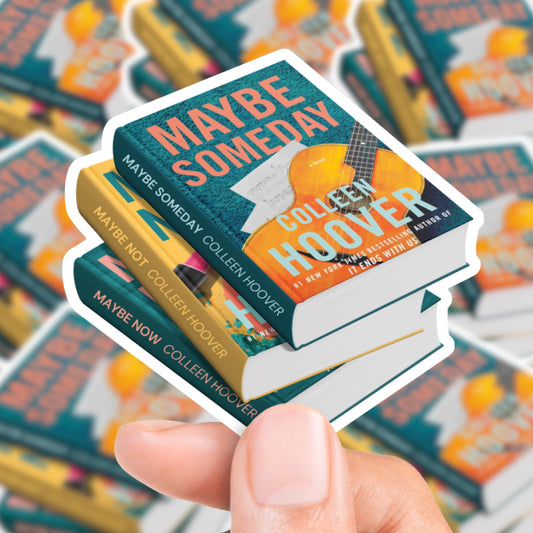 Maybe Series Book Stack Sticker