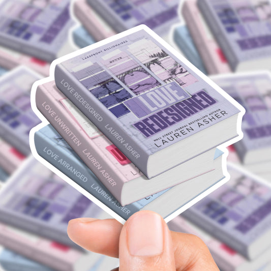 Lakefront Billionaires Series Book Stack Sticker