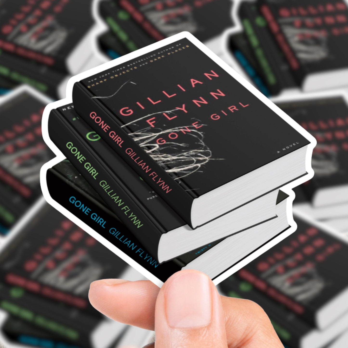 Gillian Flynn Book Stack Sticker