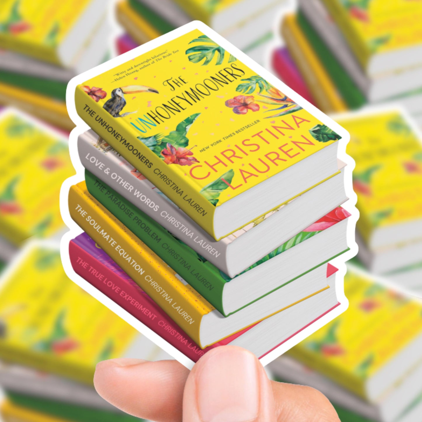 Christina Lauren Book Stack Sticker