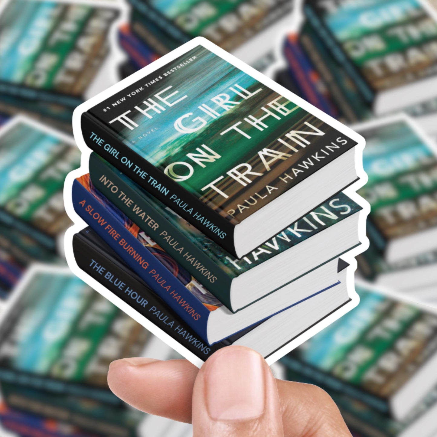 Paula Hawkins Book Stack Sticker