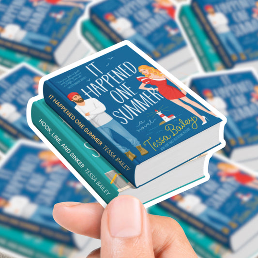 It Happened One Summer Book Stack Sticker