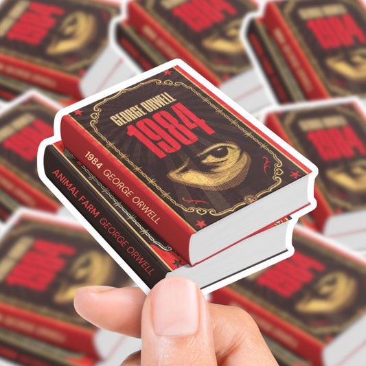 George Orwell Book Stack Sticker