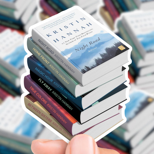 Kristin Hannah Book Stack Sticker
