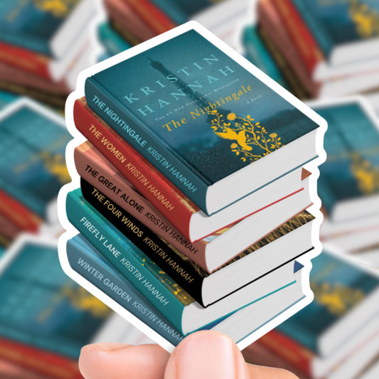 Kristin Hannah Book Stack Sticker