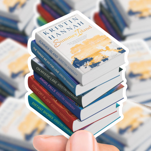 Kristin Hannah Book Stack Sticker