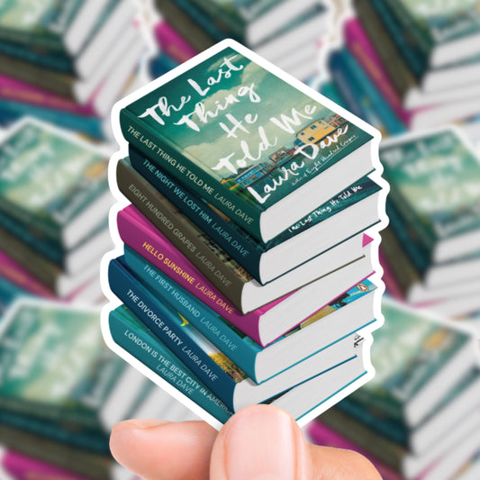 Laura Dave Book Stack Sticker