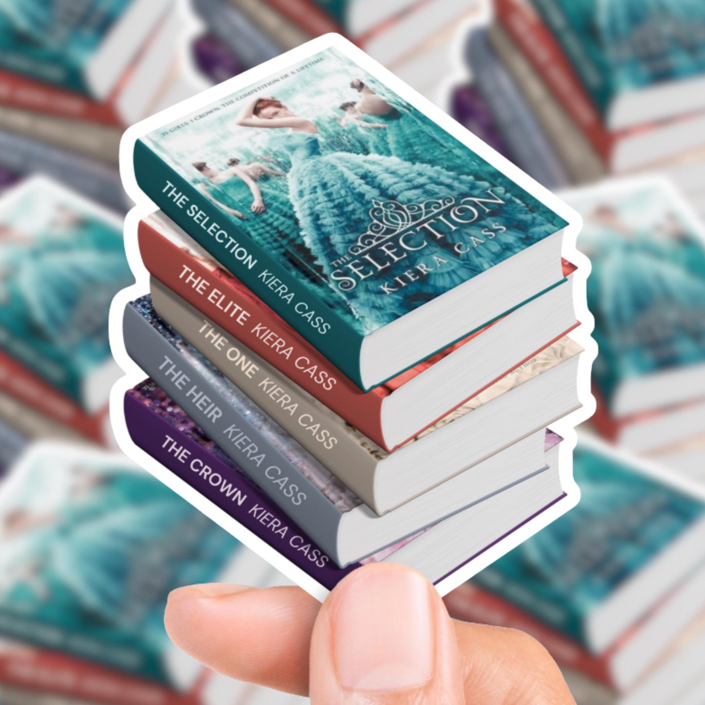The Selection Book Stack Sticker