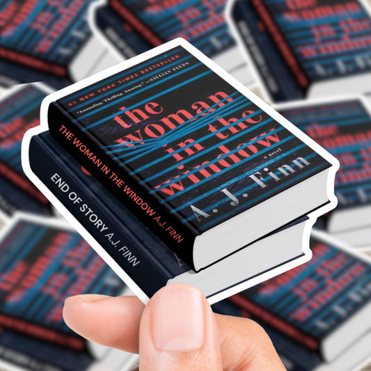 A.J. Finn Book Stack Sticker