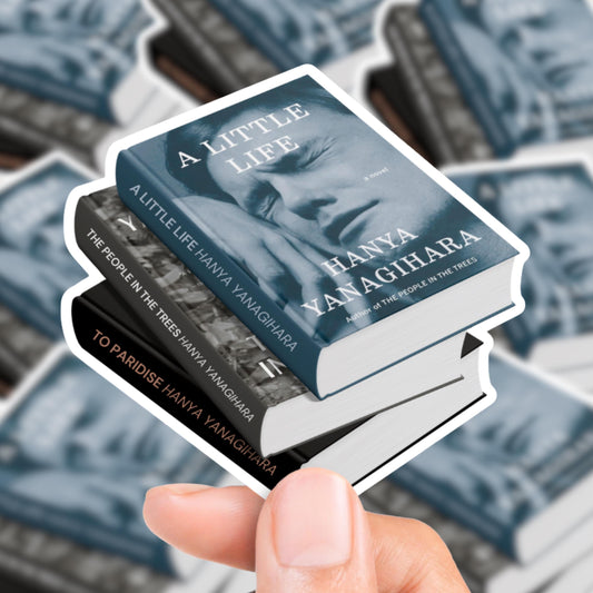 Hanya Yanagihara Book Stack Sticker