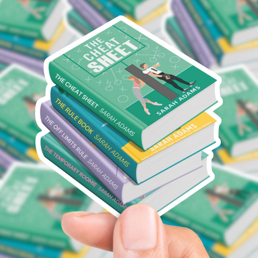Sarah Adams Book Stack Sticker