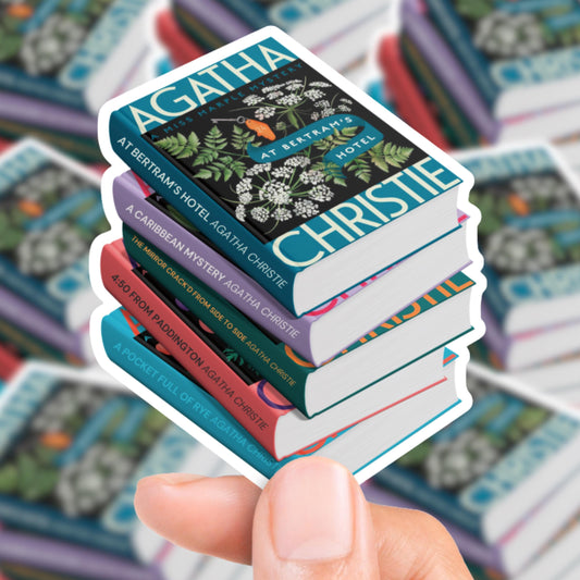 Agatha Christie Book Stack Sticker