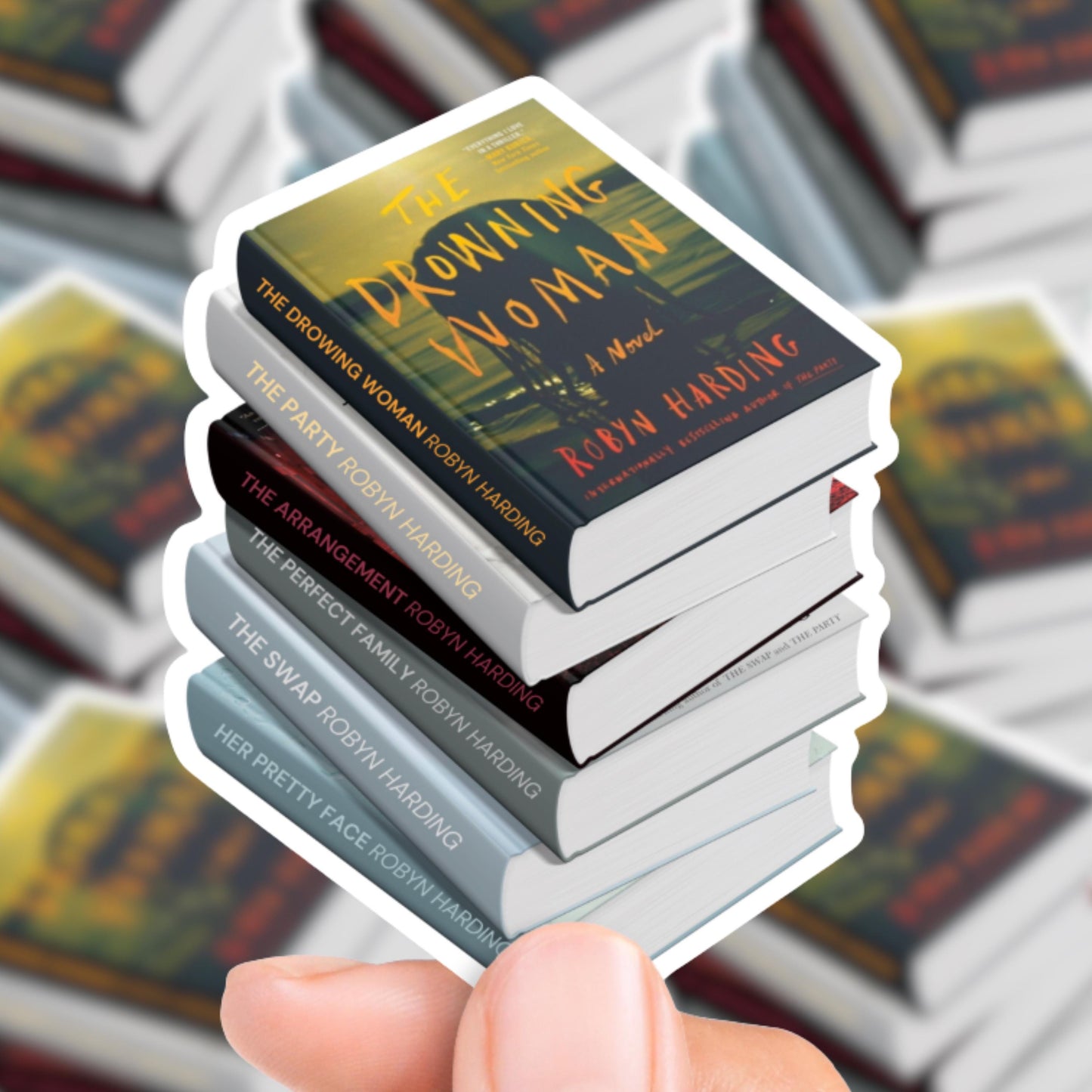 Robyn Harding Book Stack Sticker