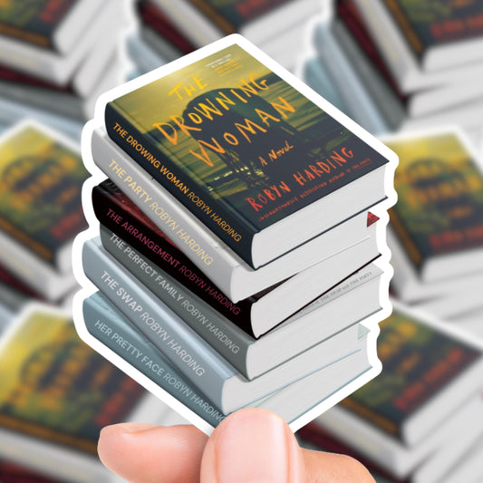 Robyn Harding Book Stack Sticker