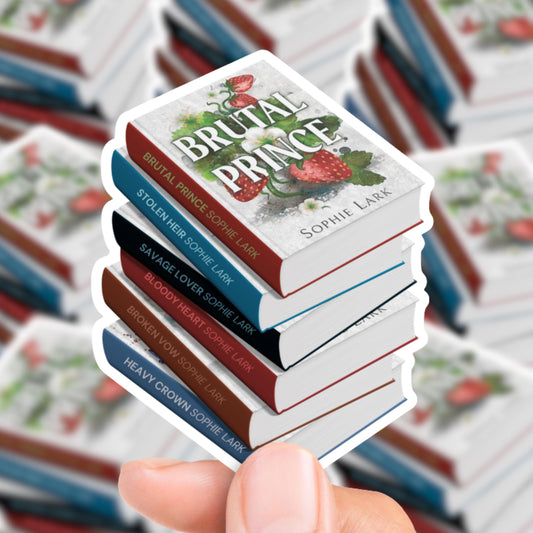 Brutal Birthright Book Stack Sticker