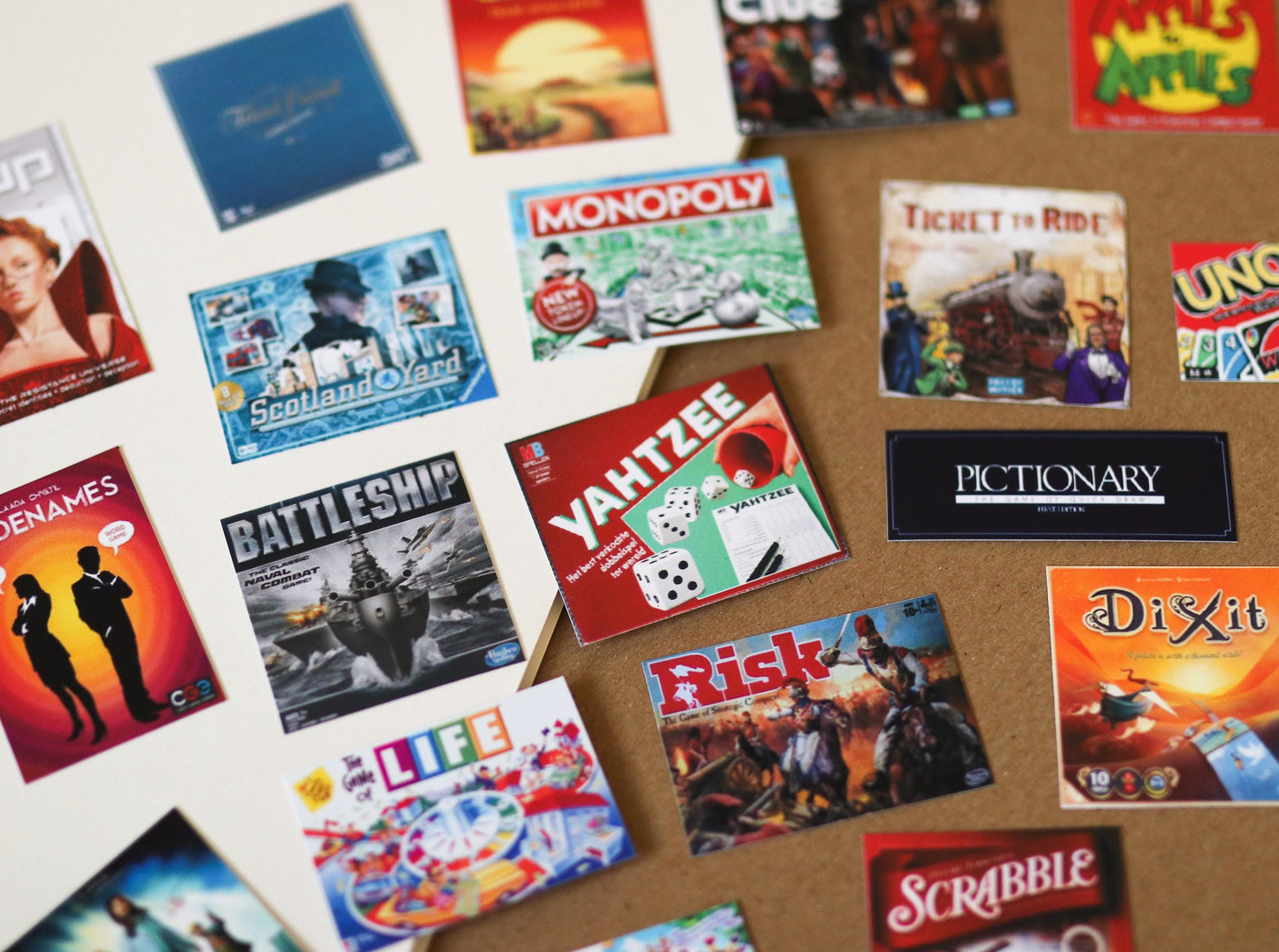 CUSTOM Mini Board Game STICKERS | game tracker, tiny games stickers, customizable, journal, small games, choose your own, vintage card games