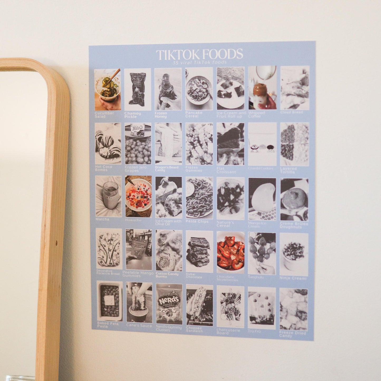 Trending Foods / Snacks Bucket List STICKER Poster | TikTok  35 Stickers, Fun Foodie Bucket List Gift for Teens, Snack Lovers & Food Fans