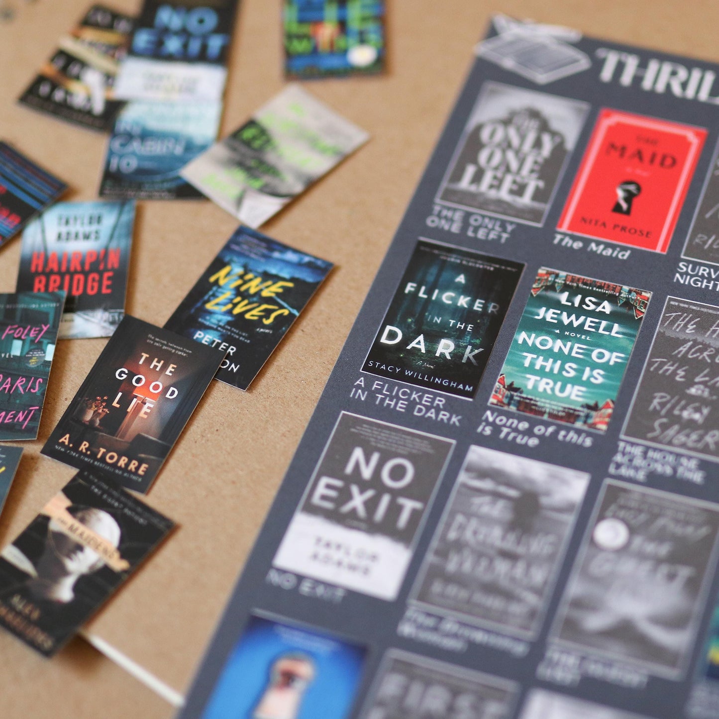 Thriller Books Bucket List Sticker POSTER